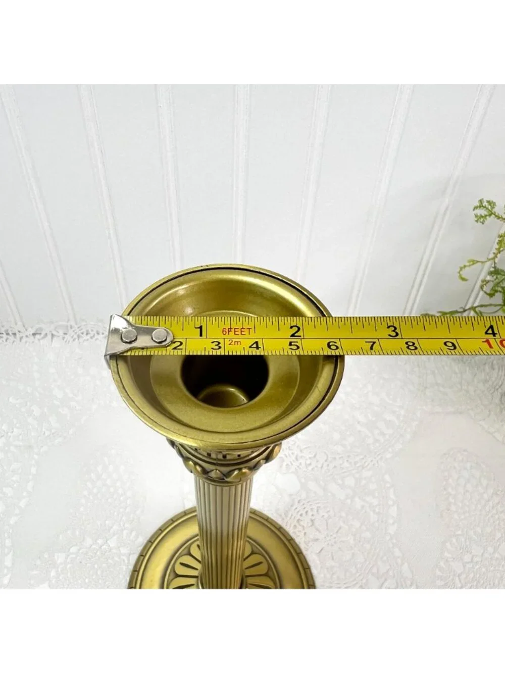 Vtg Party Lite Classic Creations 2 Satin Gold 10.5" Tall Taper Candle Holders - Picture 8 of 12